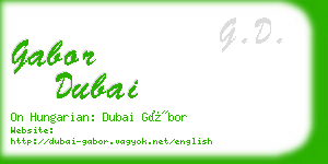 gabor dubai business card